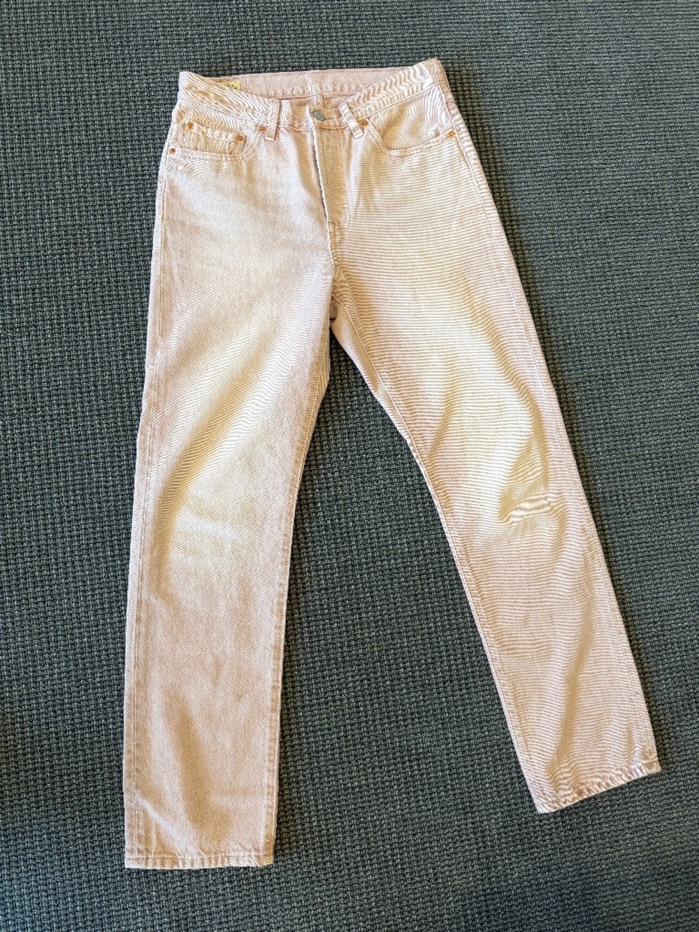 Scraped Pale Mauve Levi's 501 Size 30Wx28L